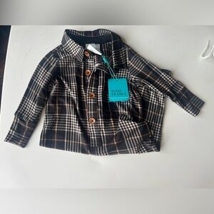 Posh Peanut Plaid Bodysuit - Black and Brown